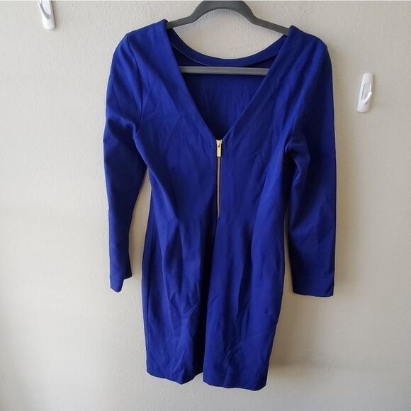 Banana republic long‎ sleeve low zippered back mini dress 10P - Picture 3 of 7